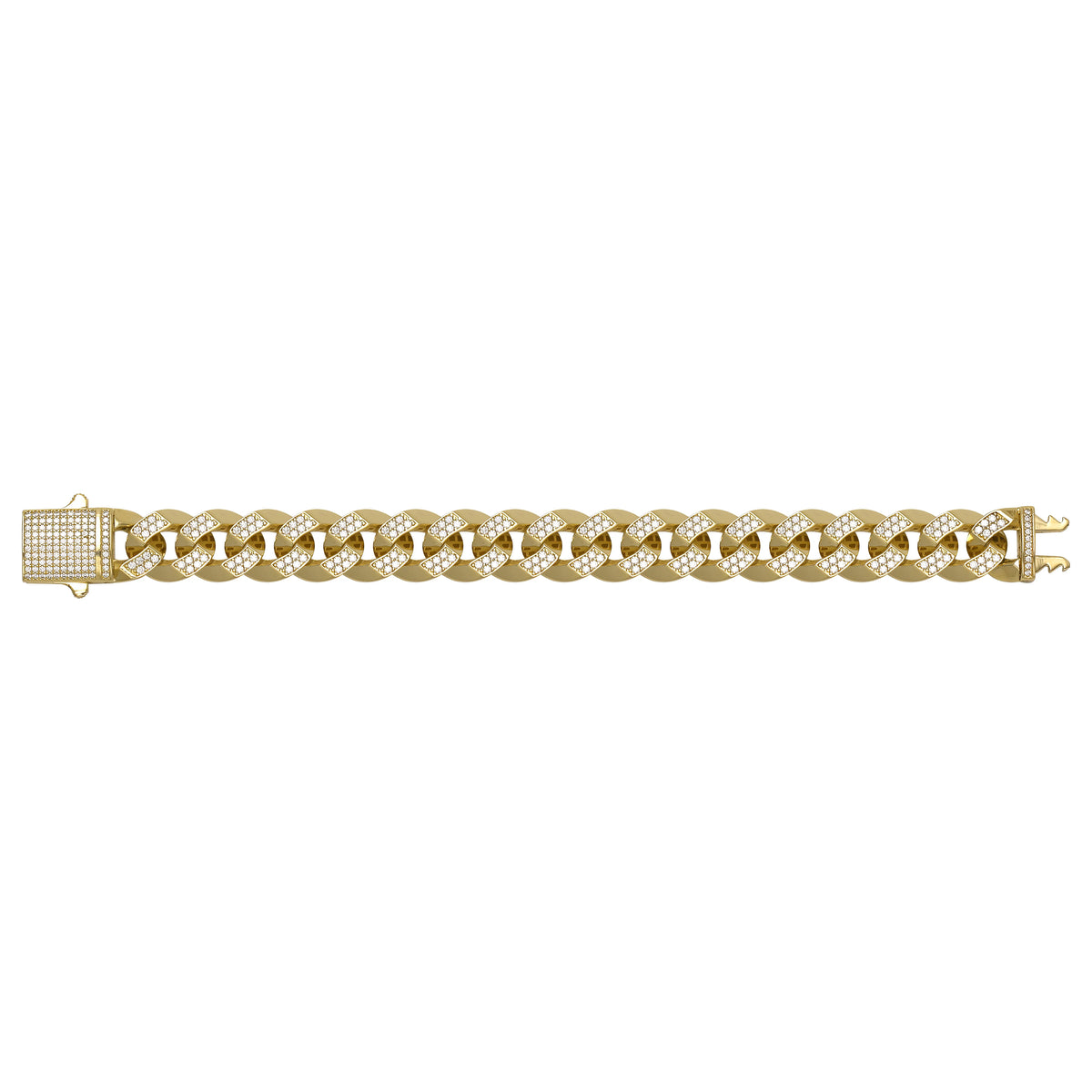 Solid gold curb bracelet, 32.00 g — shown square on a plain background.