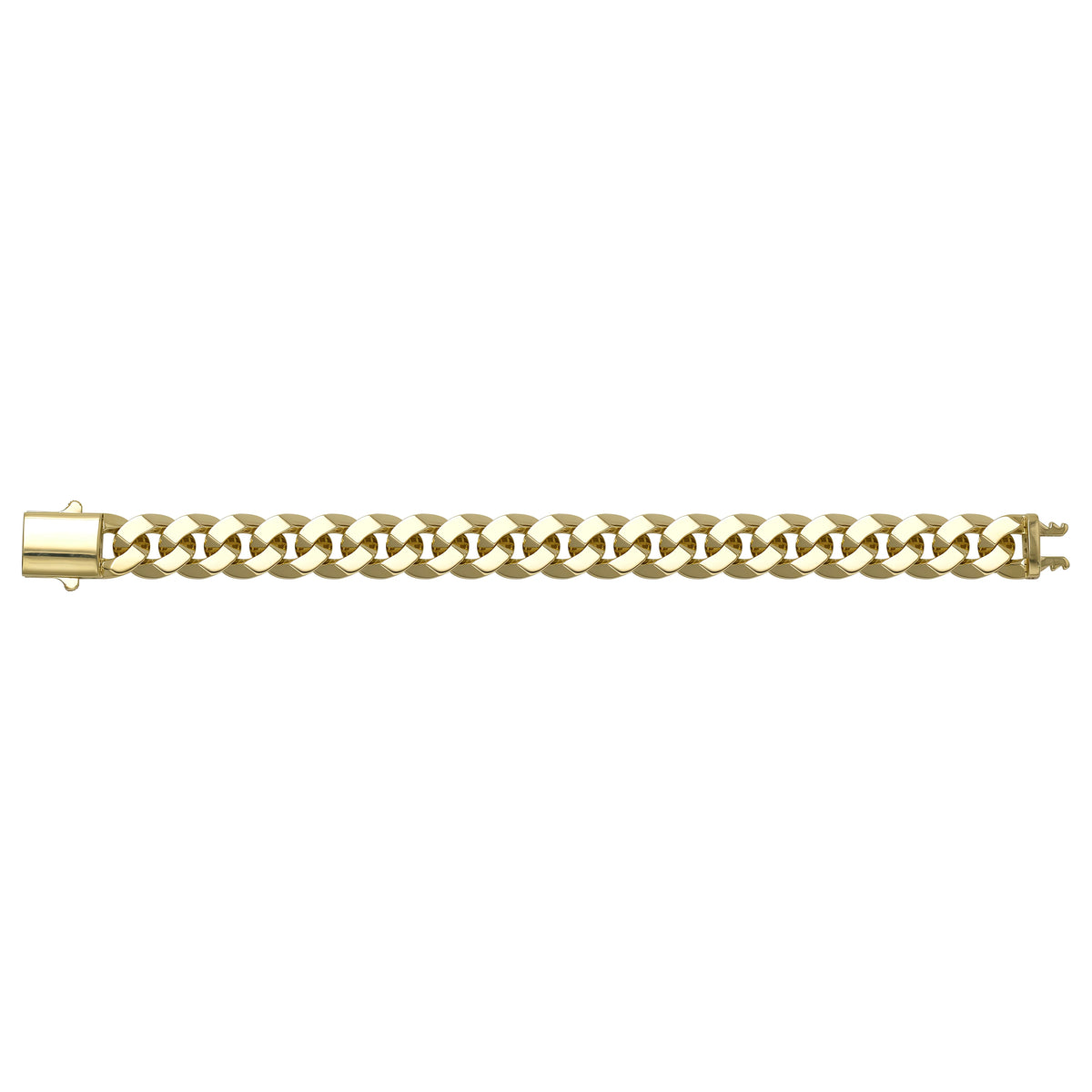 Solid gold curb bracelet, 23.00 g — shown square on a plain background.