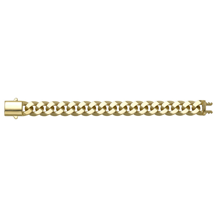 Solid gold curb bracelet, 27.60 g — shown square on a plain background.