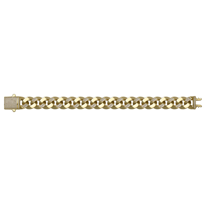 Solid gold curb bracelet, 25.80 g — shown square on a plain background.
