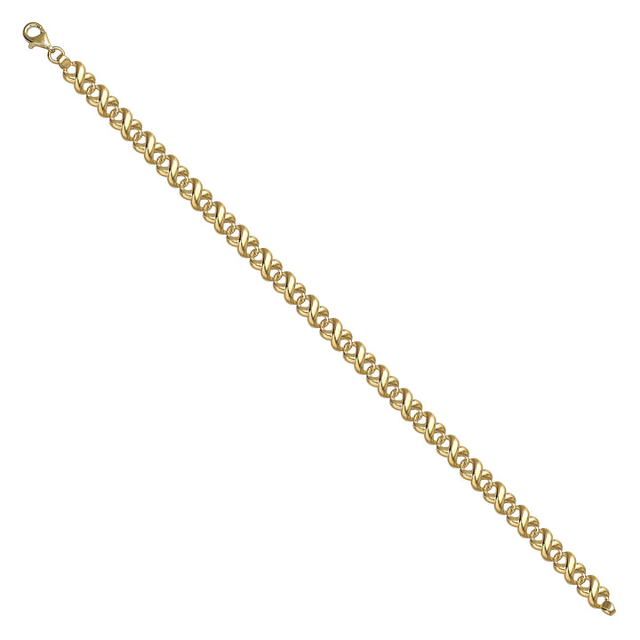 Solid gold curb bracelet, 6.60 g — shown at an angle across the frame.