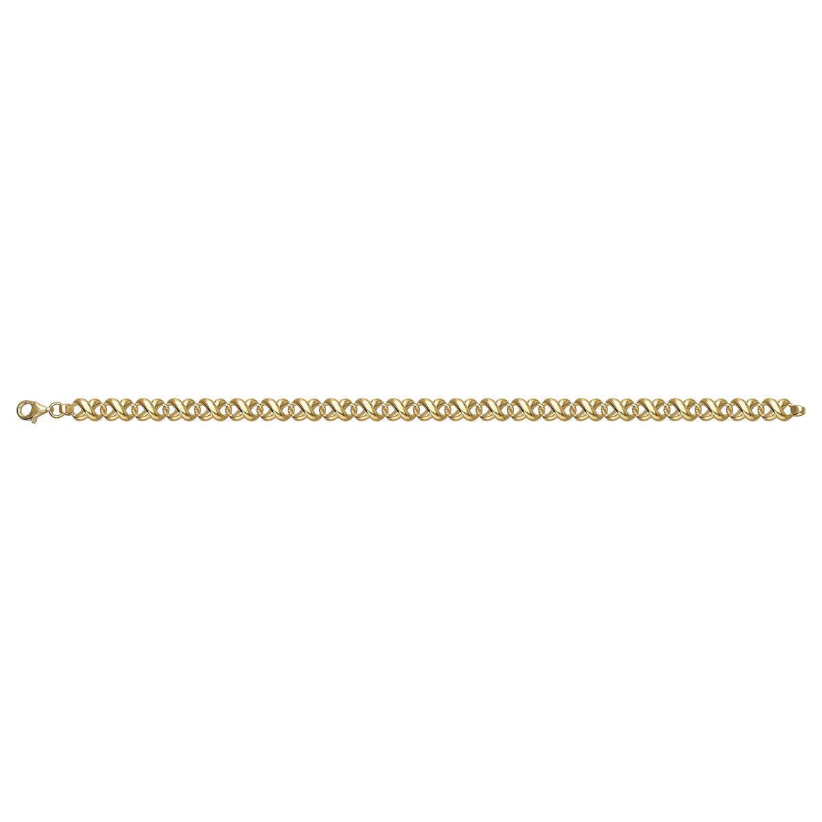 Solid gold curb bracelet, 6.60 g — shown square on a plain background.