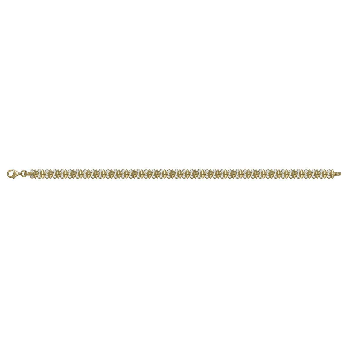 Solid gold herringbone bracelet, 7.48 g — shown square on a plain background.