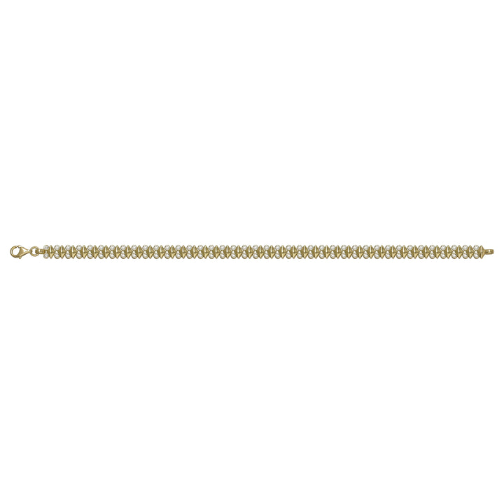 Solid gold herringbone bracelet, 7.48 g — shown square on a plain background.