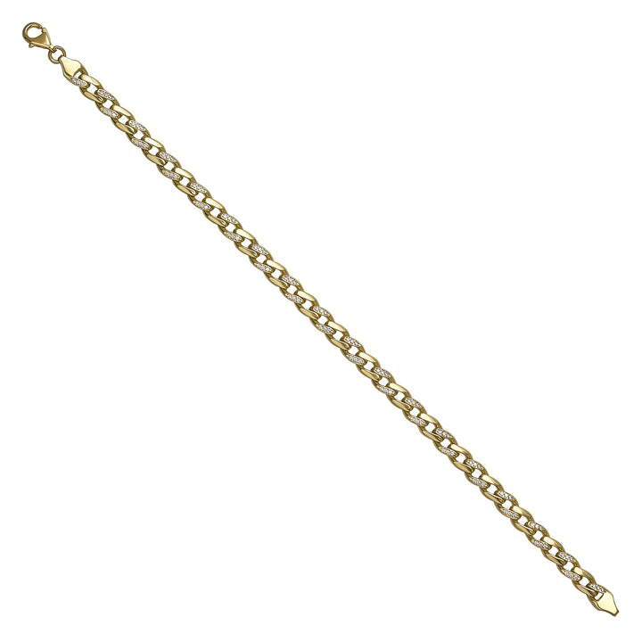 Solid gold curb bracelet, 6.20 g — shown at an angle across the frame.
