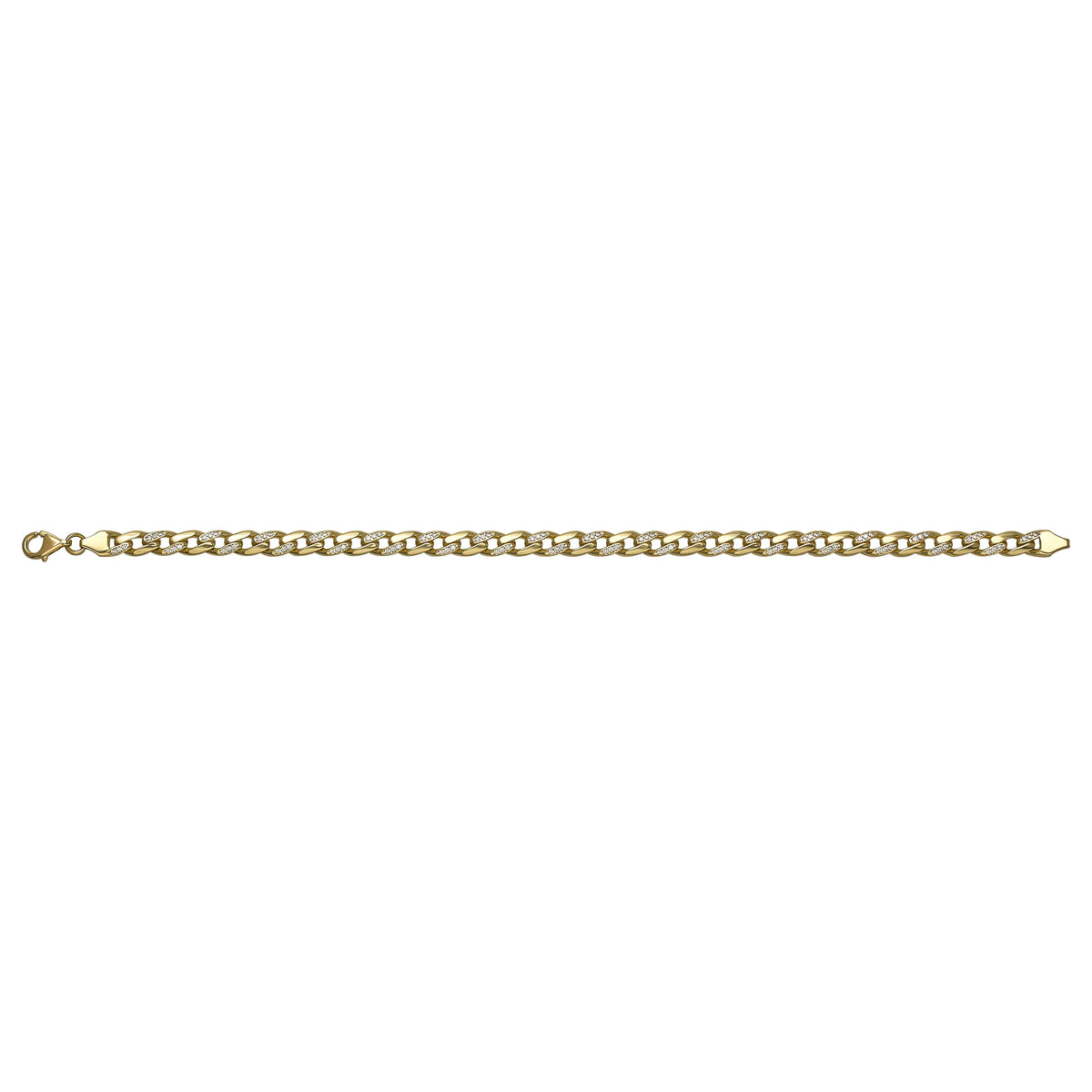 Solid gold curb bracelet, 6.20 g — shown square on a plain background.