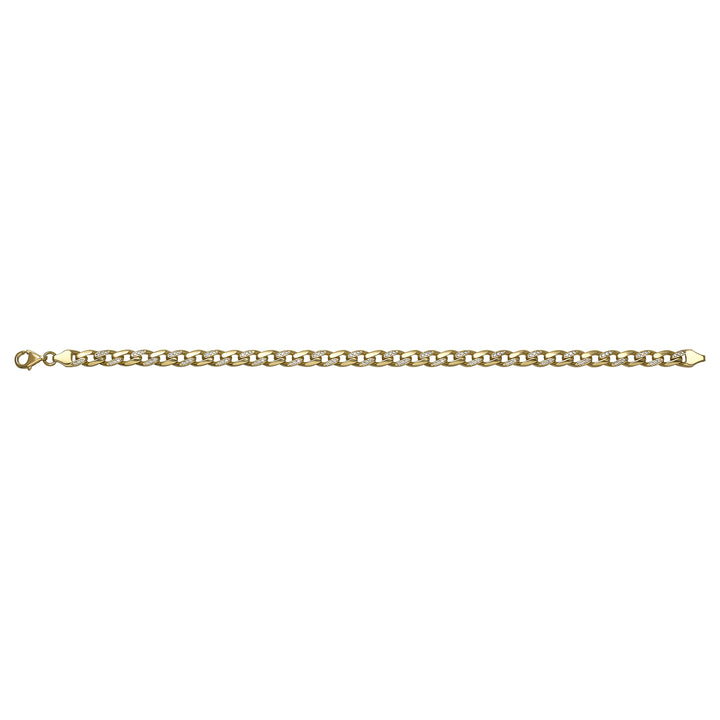 Solid gold curb bracelet, 6.20 g — shown square on a plain background.