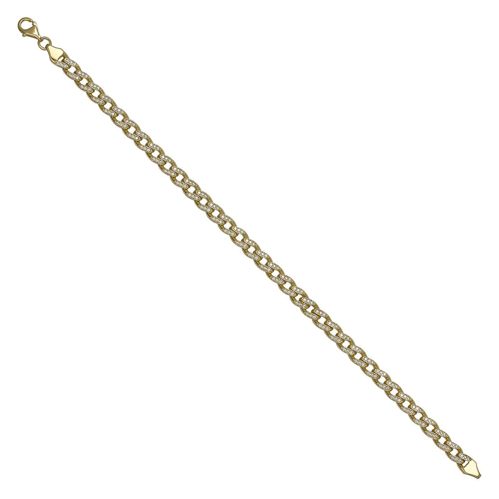 Solid gold curb bracelet, 6.73 g — shown at an angle across the frame.