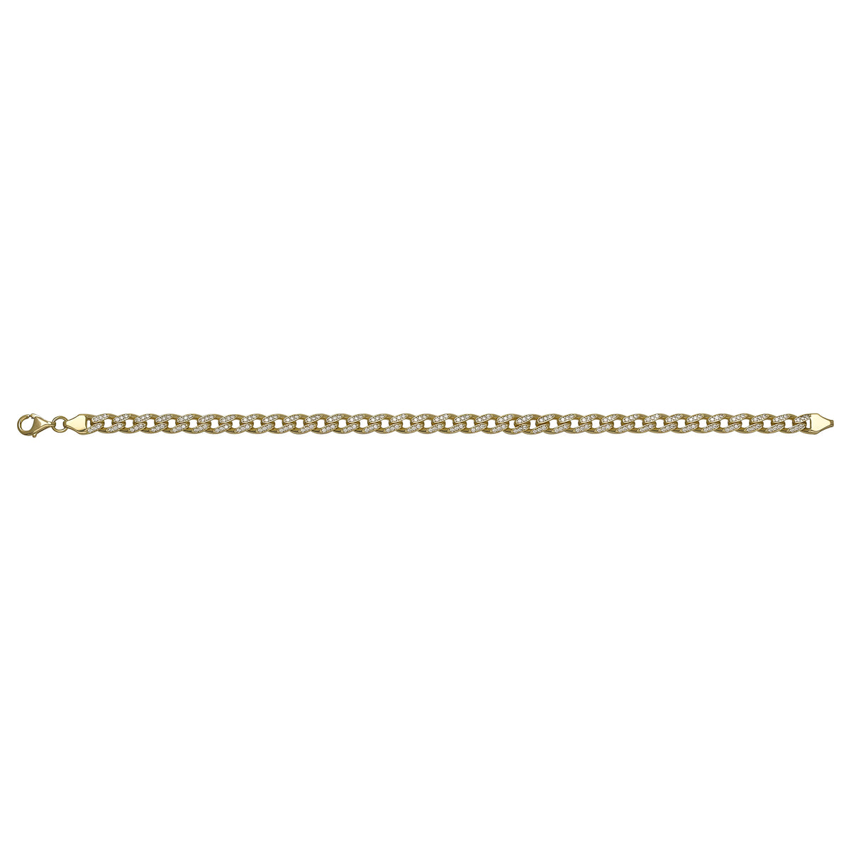 Solid gold curb bracelet, 6.73 g — shown square on a plain background.
