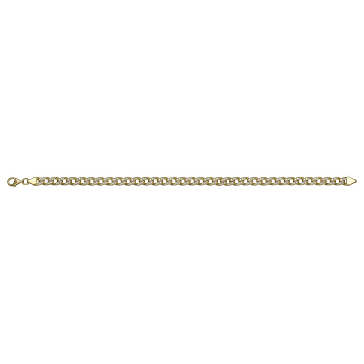 Solid gold curb bracelet, 6.73 g — shown square on a plain background.