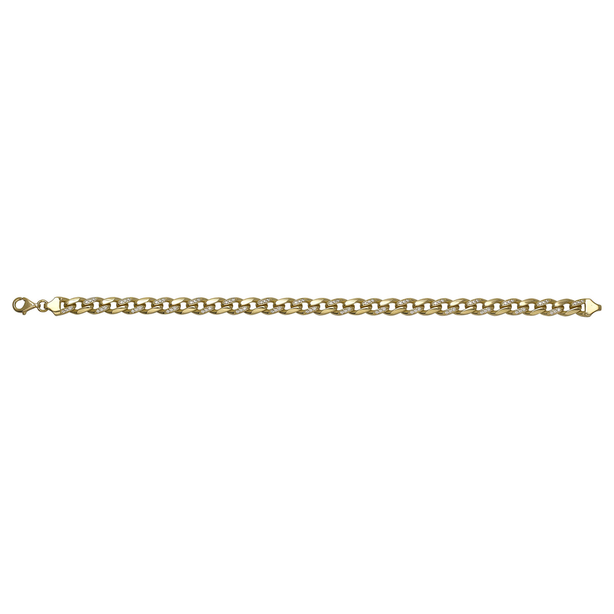 Solid gold curb bracelet, 8.34 g — shown square on a plain background.