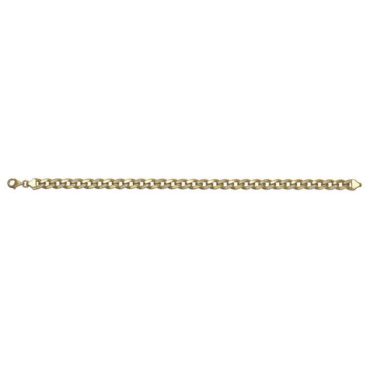 Solid gold curb bracelet, 8.34 g — shown square on a plain background.