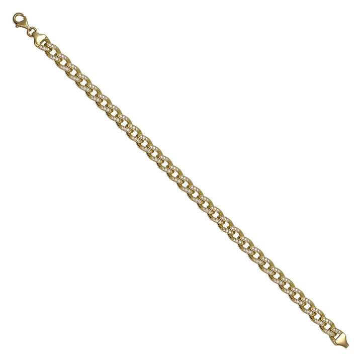 Solid gold curb bracelet, 8.79 g — shown at an angle across the frame.