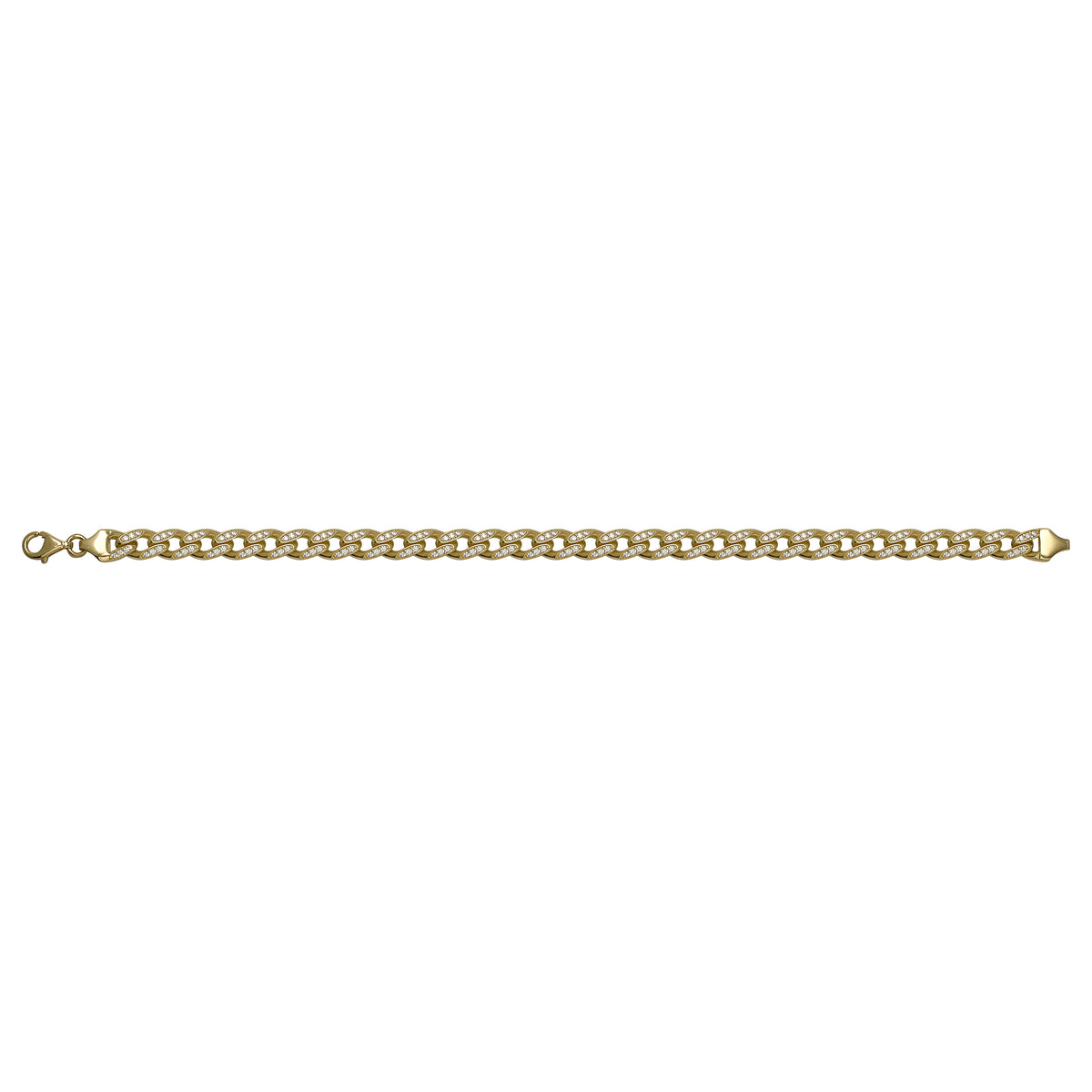 Solid gold curb bracelet, 8.79 g — shown square on a plain background.