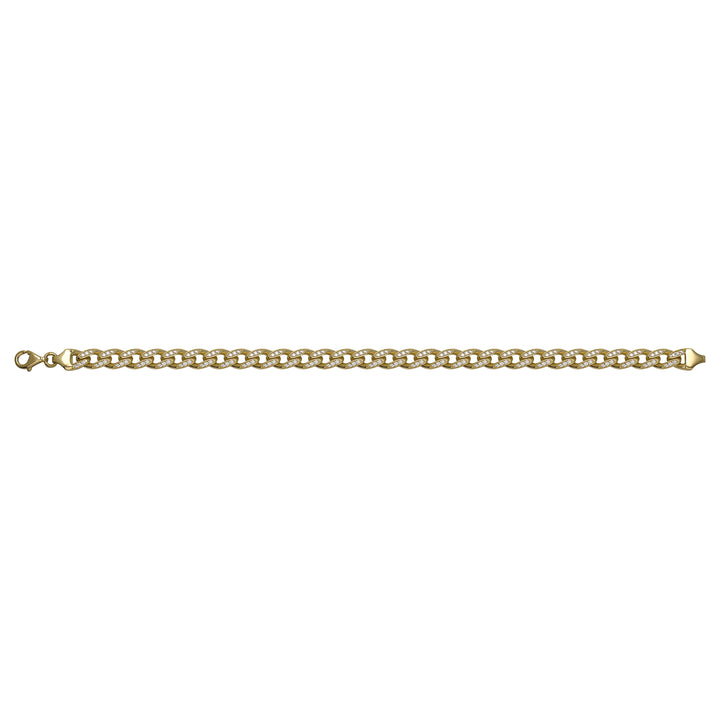Solid gold curb bracelet, 8.79 g — shown square on a plain background.