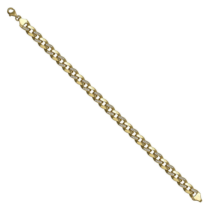 Solid gold curb bracelet, 9.41 g — shown at an angle across the frame.