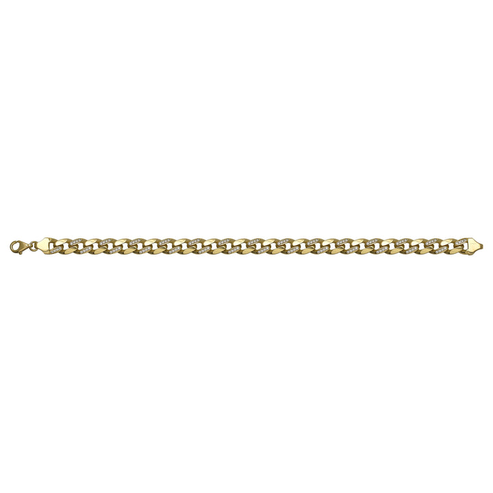 Solid gold curb bracelet, 9.41 g — shown square on a plain background.