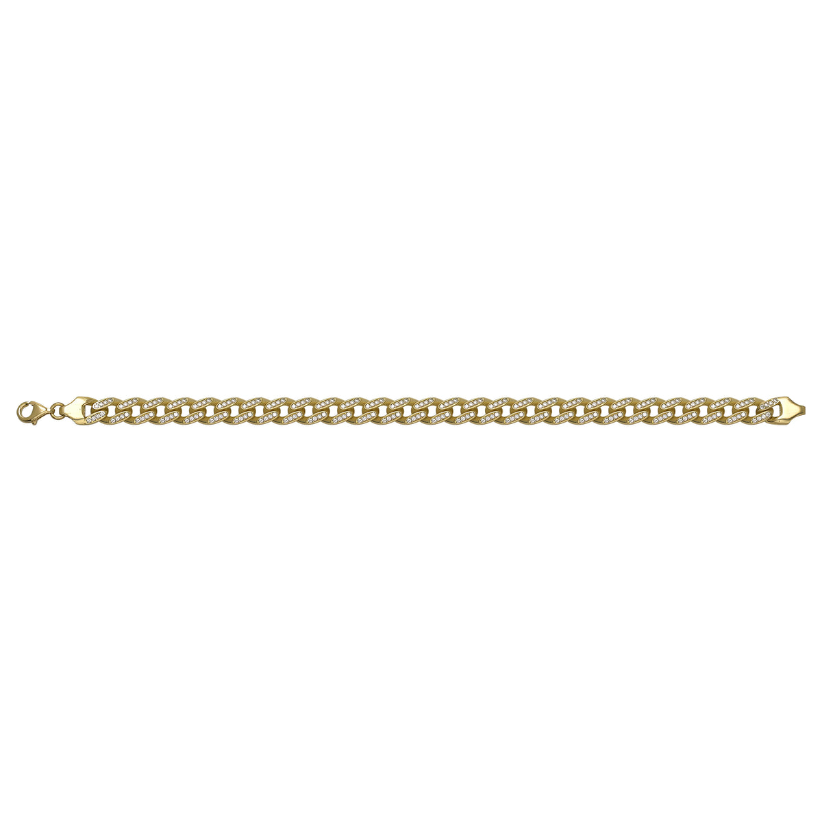 Solid gold curb bracelet, 10.38 g — shown square on a plain background.