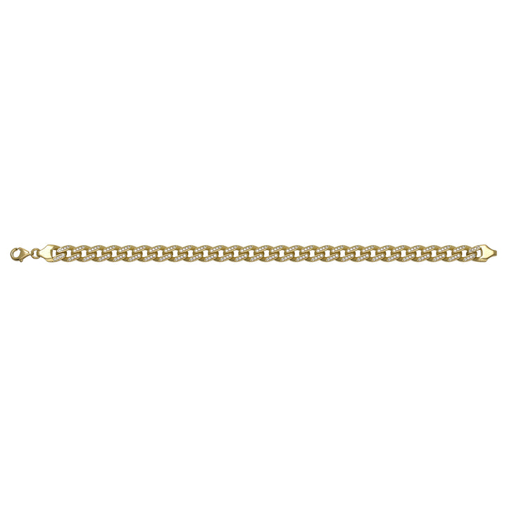 Solid gold curb bracelet, 10.38 g — shown square on a plain background.