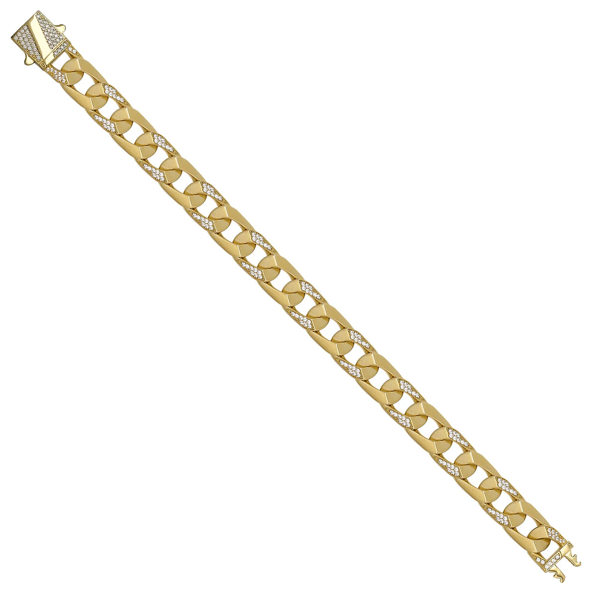 Solid gold mariner bracelet, 16.69 g — shown at an angle across the frame.