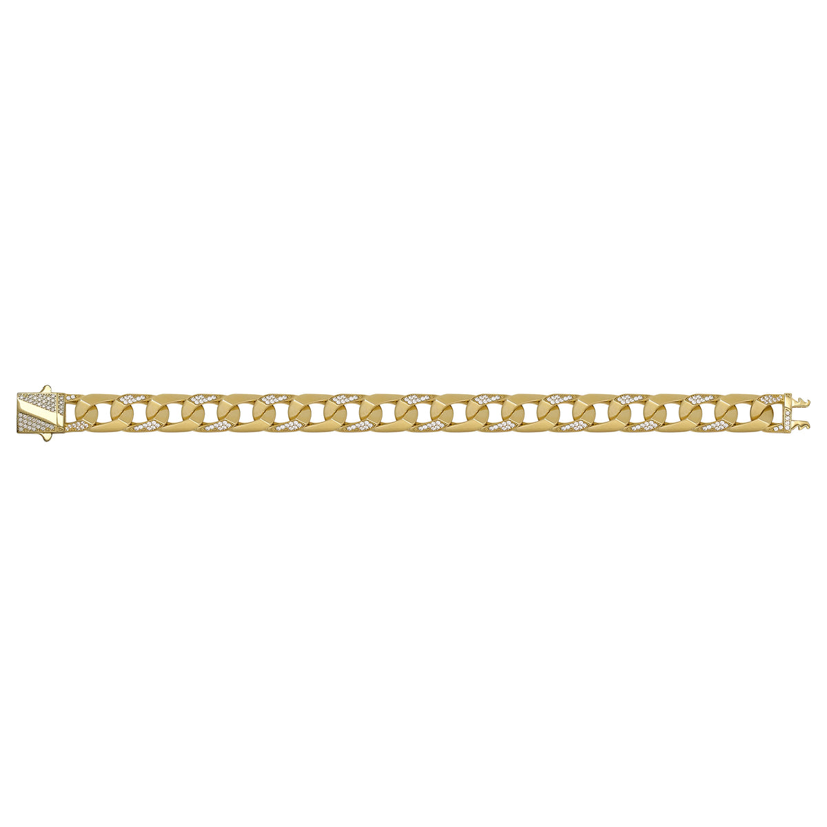 Solid gold mariner bracelet, 16.69 g — shown square on a plain background.