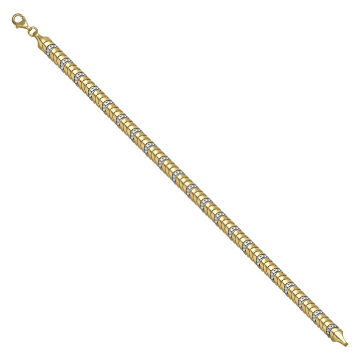 Solid gold braided bracelet, 9.90 g — shown at an angle across the frame.