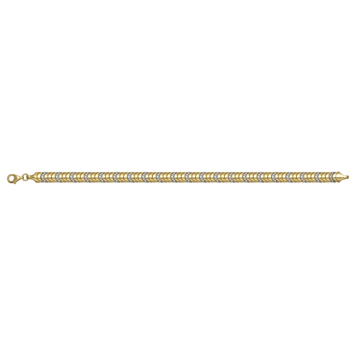 Solid gold braided bracelet, 9.90 g — shown square on a plain background.