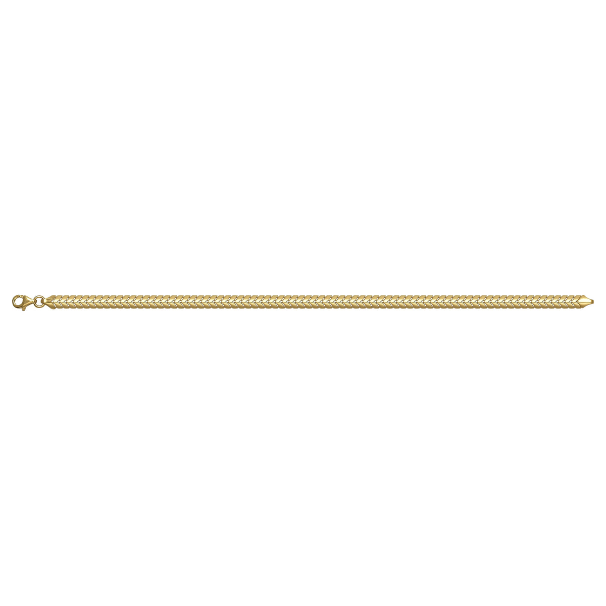 Solid gold braided bracelet, 5.10 g — shown square on a plain background.
