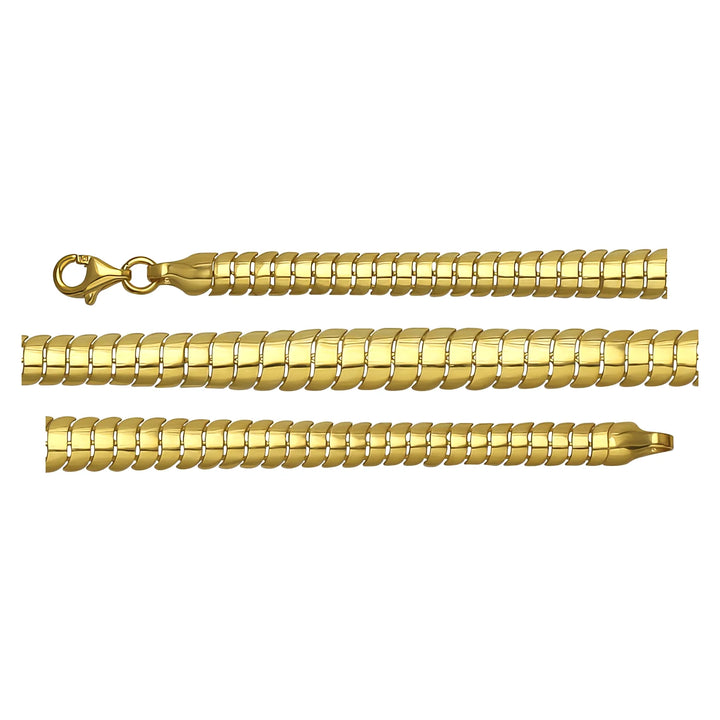 Solid gold braided bracelet, 5.90 g — shown in three rows across the frame.