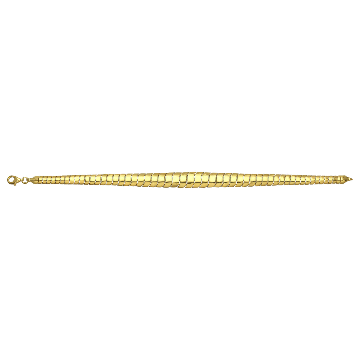 Solid gold braided bracelet, 7.30 g — shown square on a plain background.