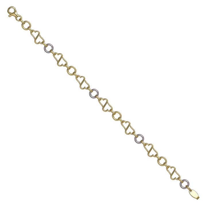 Solid gold fancy link bracelet, 8.70 g — shown at an angle across the frame.