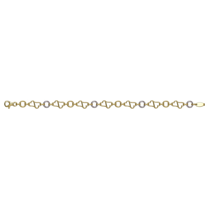 Solid gold fancy link bracelet, 8.70 g — shown square on a plain background.