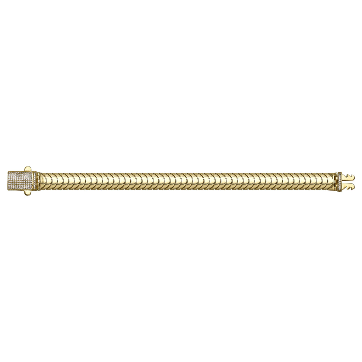 Solid gold braided bracelet, 15.35 g — shown square on a plain background.