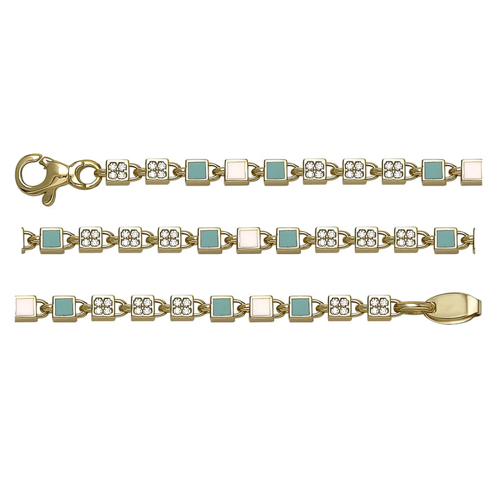 Solid gold id bracelet, 9.70 g — shown in three rows across the frame.