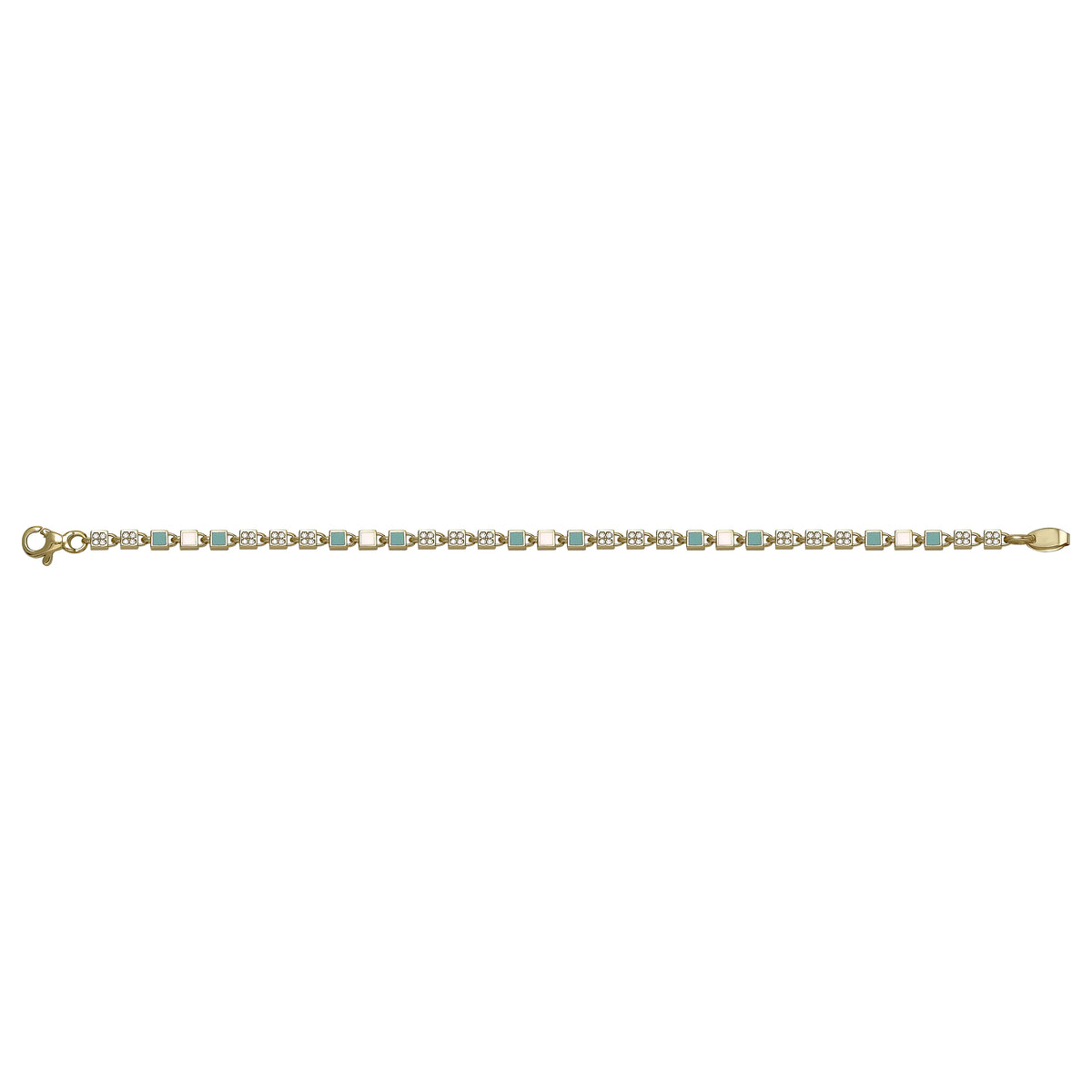 Solid gold id bracelet, 9.70 g — shown square on a plain background.