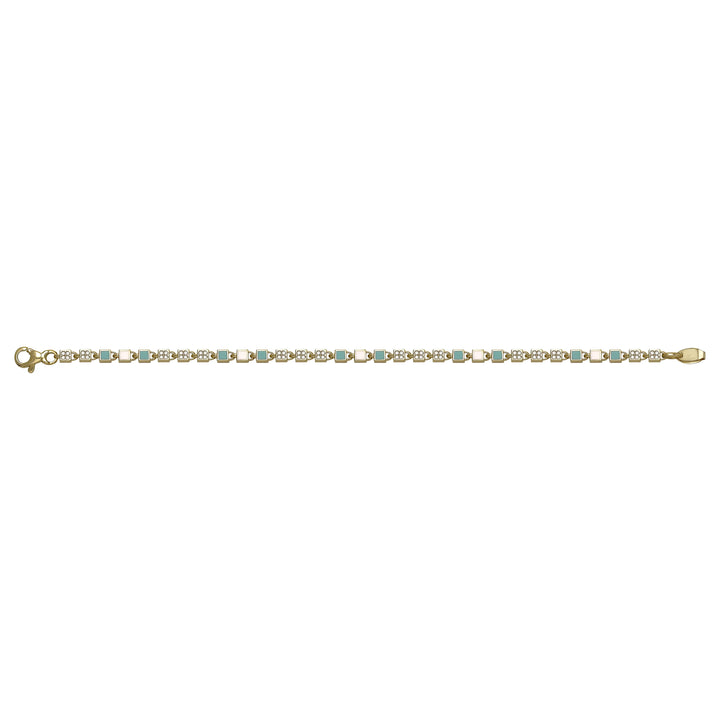Solid gold id bracelet, 9.70 g — shown square on a plain background.