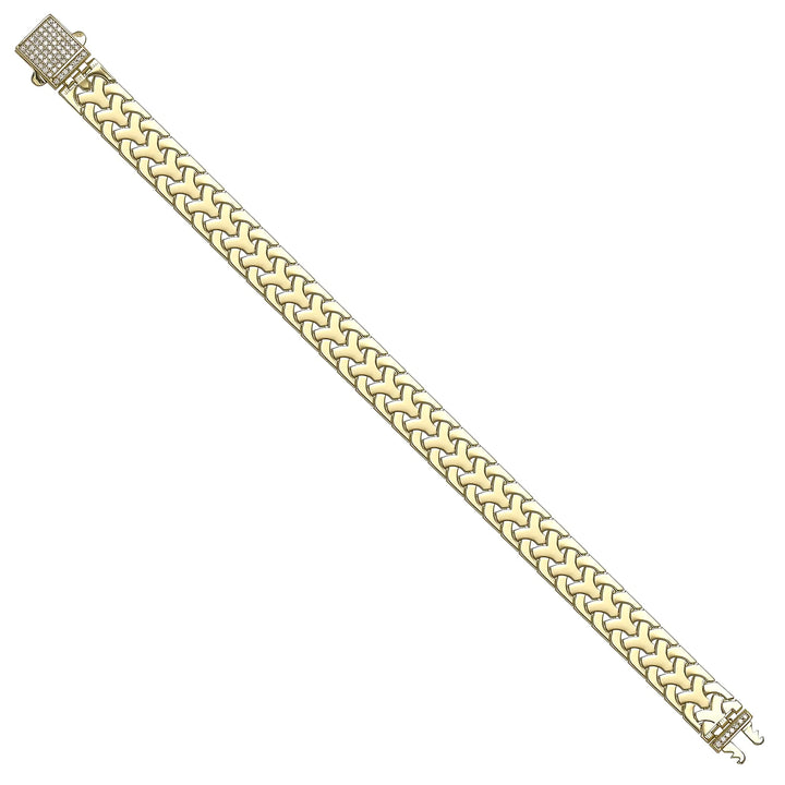 Solid gold braided bracelet, 16.72 g — shown at an angle across the frame.