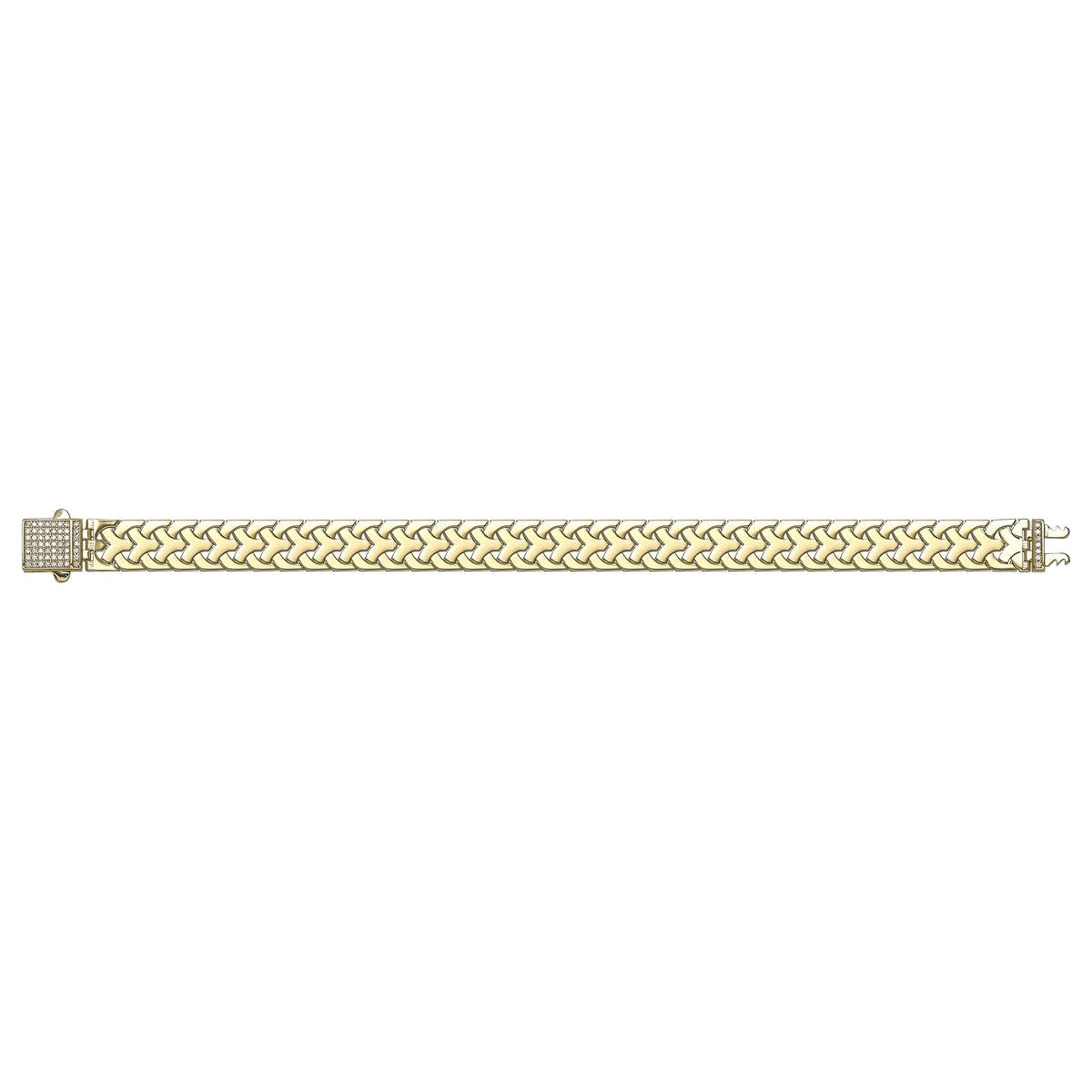 Solid gold braided bracelet, 16.72 g — shown square on a plain background.