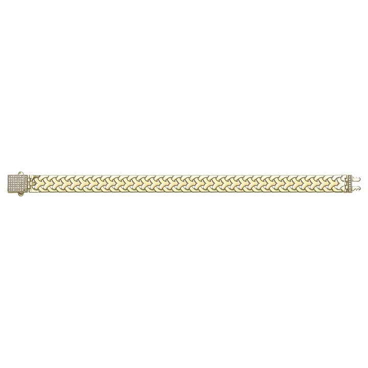 Solid gold braided bracelet, 16.72 g — shown square on a plain background.