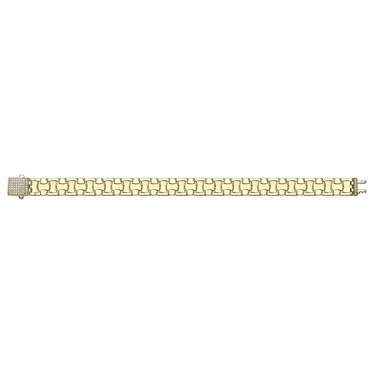 Solid gold braided bracelet, 15.65 g — shown square on a plain background.