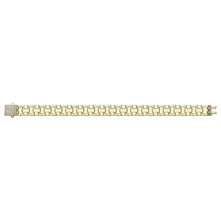 Solid gold braided bracelet, 15.65 g — shown square on a plain background.