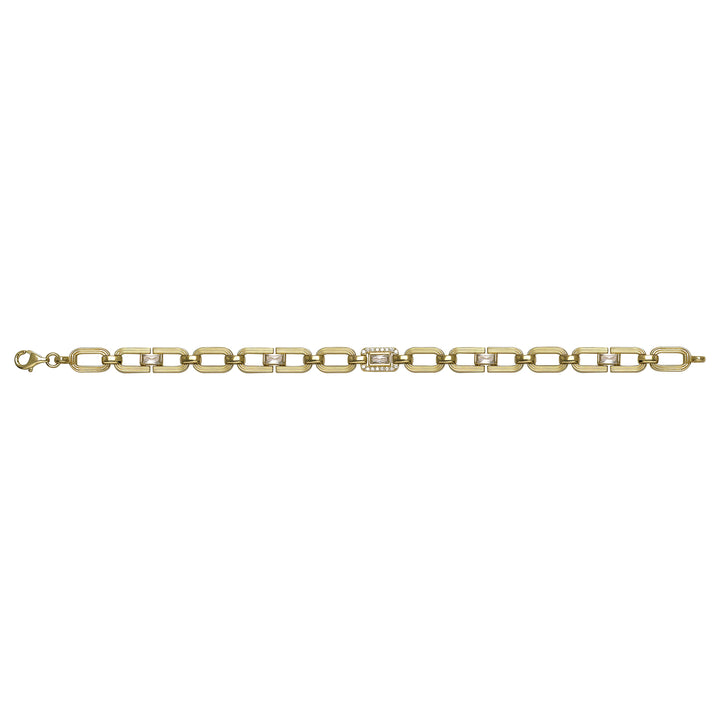 Solid gold fancy link bracelet, 11.76 g — shown square on a plain background.