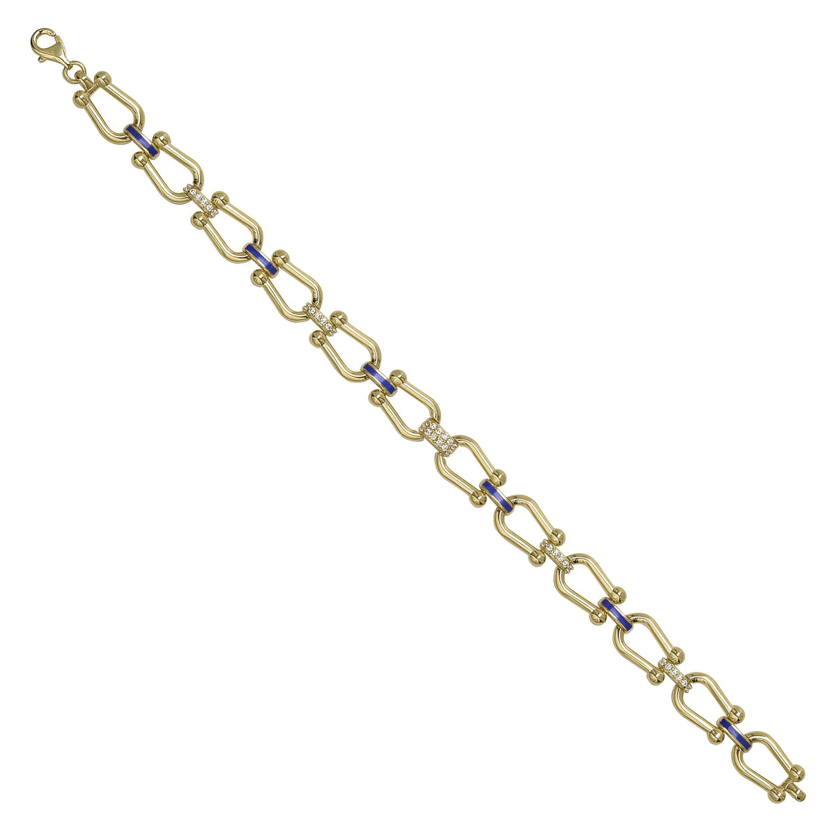 Solid gold fancy link bracelet, 10.00 g — shown at an angle across the frame.