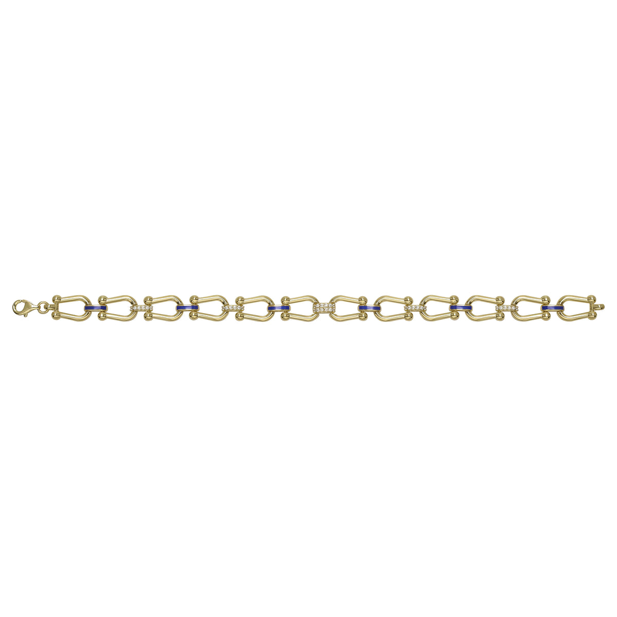 Solid gold fancy link bracelet, 10.00 g — shown square on a plain background.