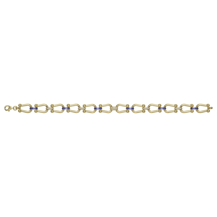 Solid gold fancy link bracelet, 10.00 g — shown square on a plain background.