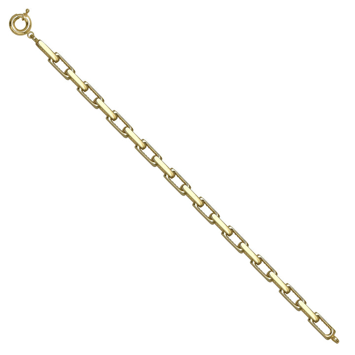 Solid gold fancy link bracelet, 9.67 g — shown at an angle across the frame.