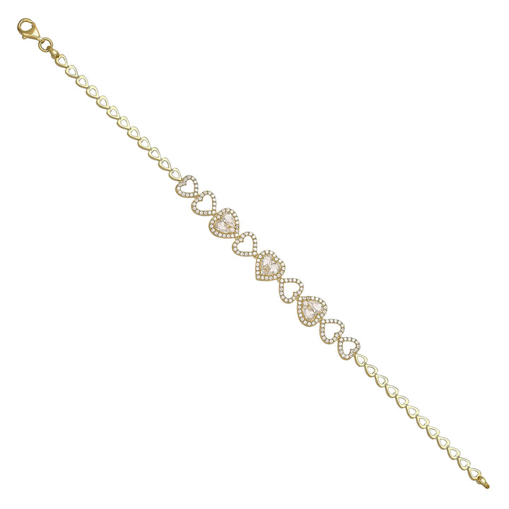 Solid gold fancy link bracelet, 5.10 g — shown at an angle across the frame.