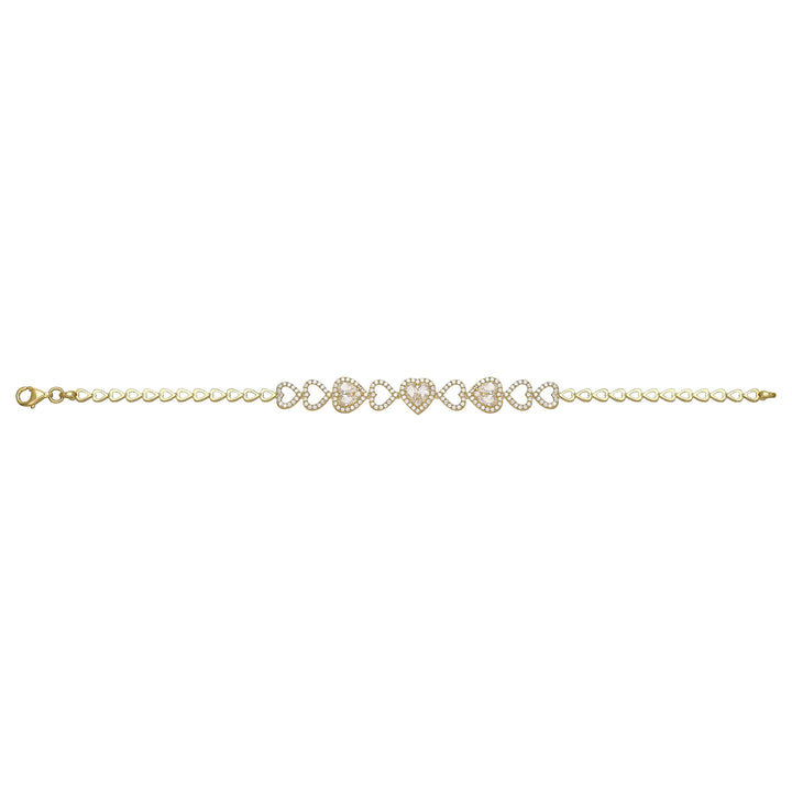 Solid gold fancy link bracelet, 5.10 g — shown square on a plain background.