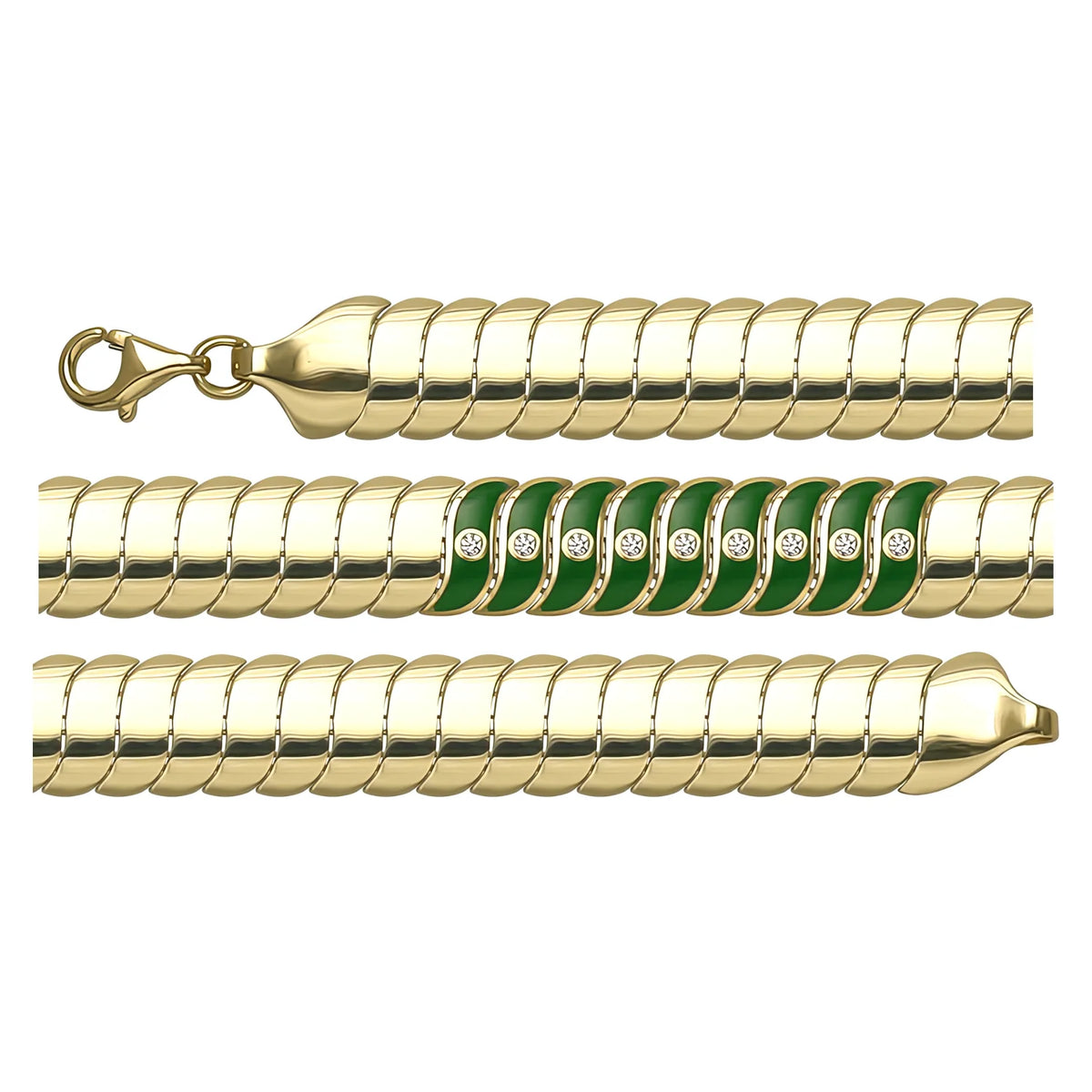 Solid gold braided bracelet, 11.67 g — shown in three rows across the frame.