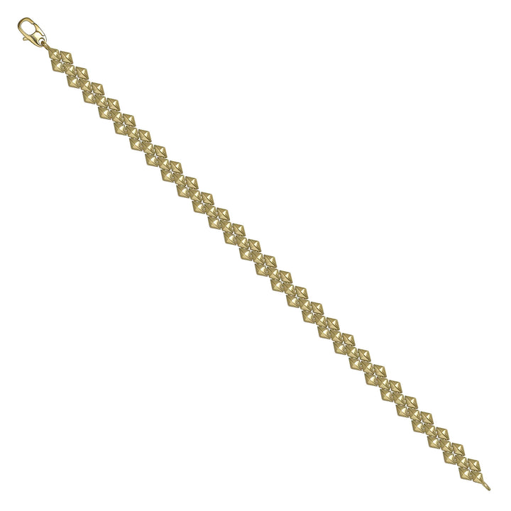 Solid gold fancy link bracelet, 8.17 g — shown at an angle across the frame.